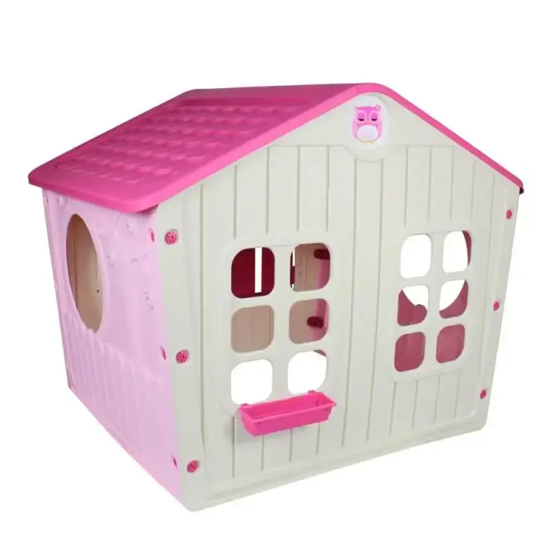 Casinha de brinquedo pink + mini micro-ondas + mini kit chef BEL — fotografia 4