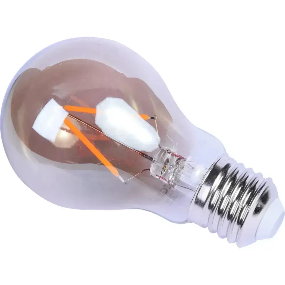 Lâmpada led filamento vintage fumê A60 bivolt Liege — fotografia 8