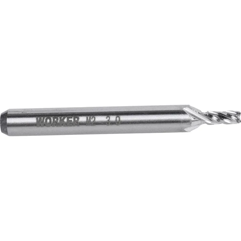 Fresa de topo reto aço rápido 3MM haste 6MM Worker