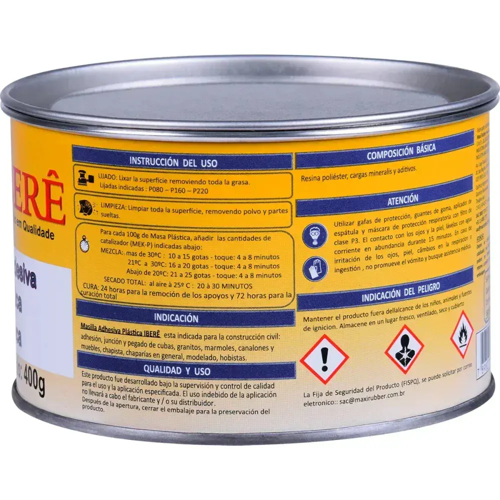 Massa plástica preta 400G iberê — fotografia 8
