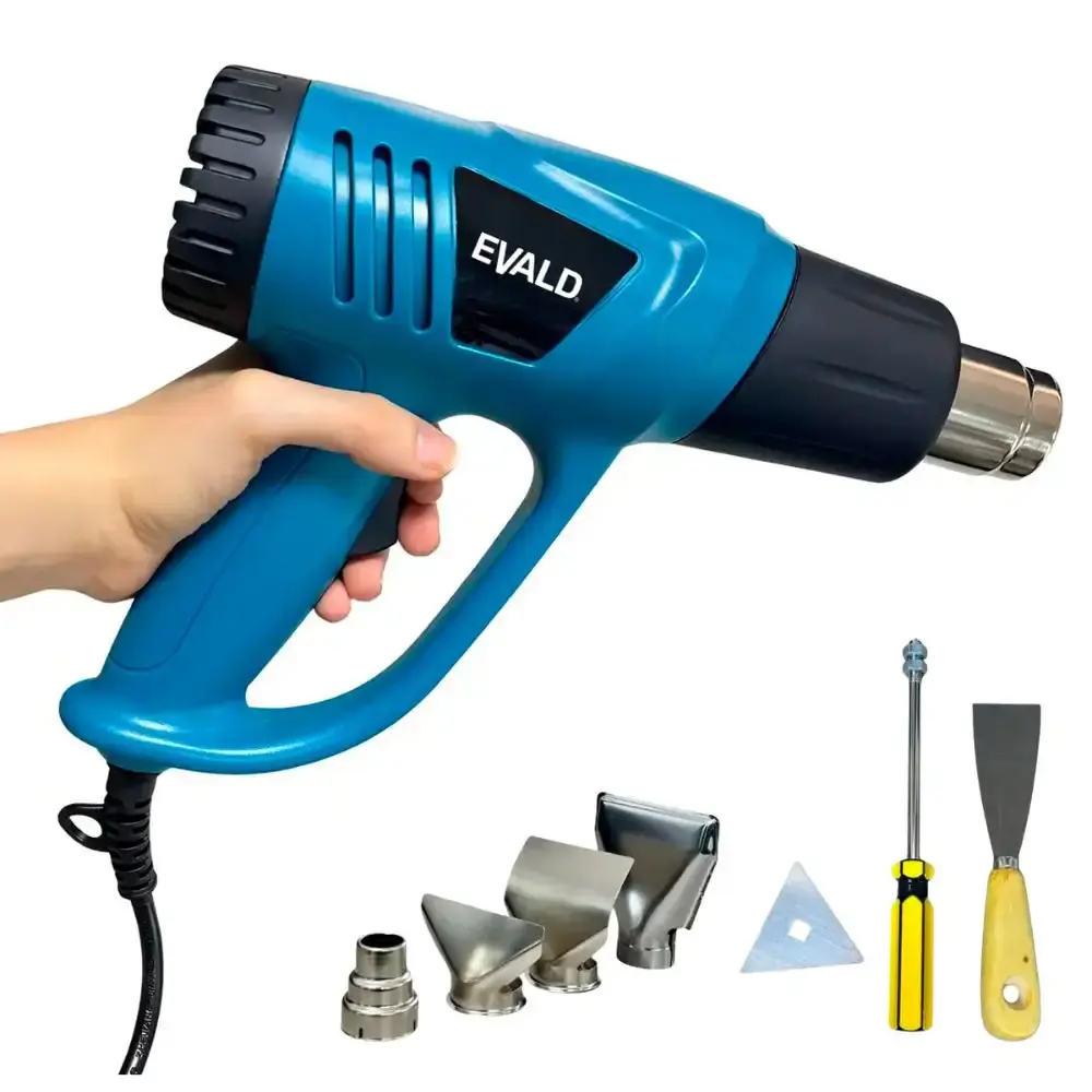 Soprador térmico 2000W com maleta e kit de acessórios evstma Evald 110 V — fotografia 2