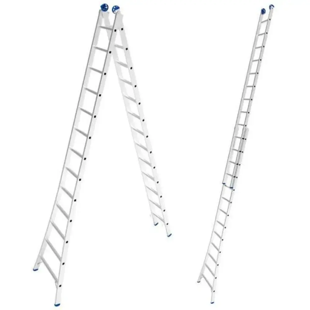 Escada de Alumínio Extensiva 2 x 13 Degraus 3,93 x 6,45 Metros EVALD Evald MAX