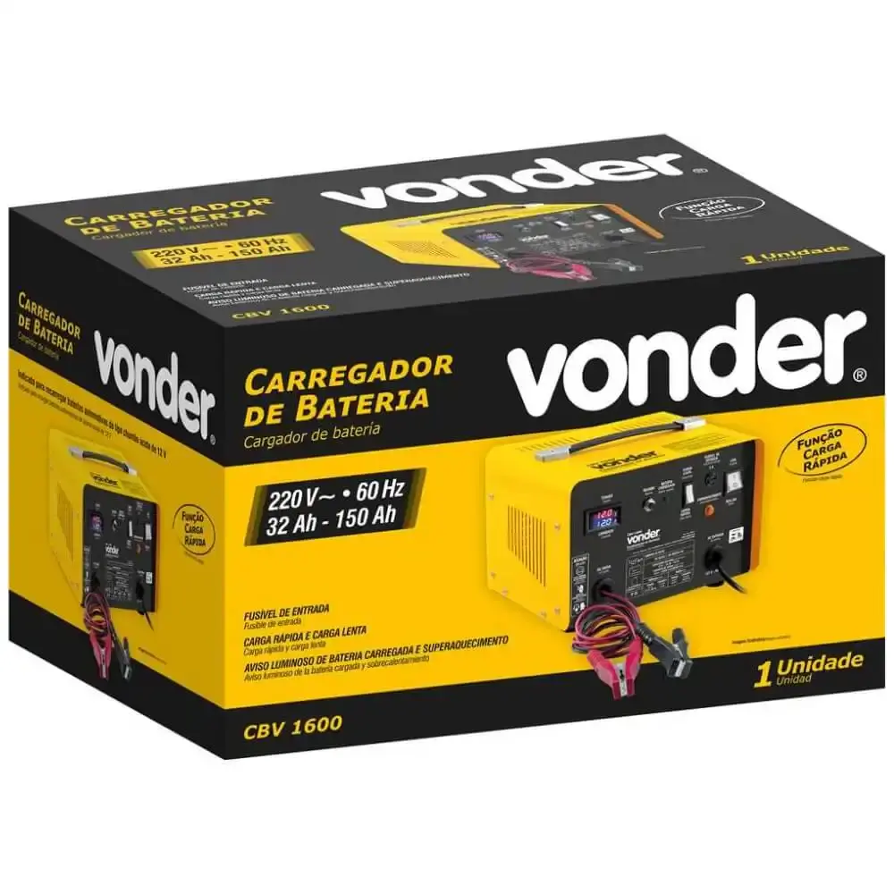 Carregador de baterias 150A CBV 1600 Vonder 220 V — fotografia 7