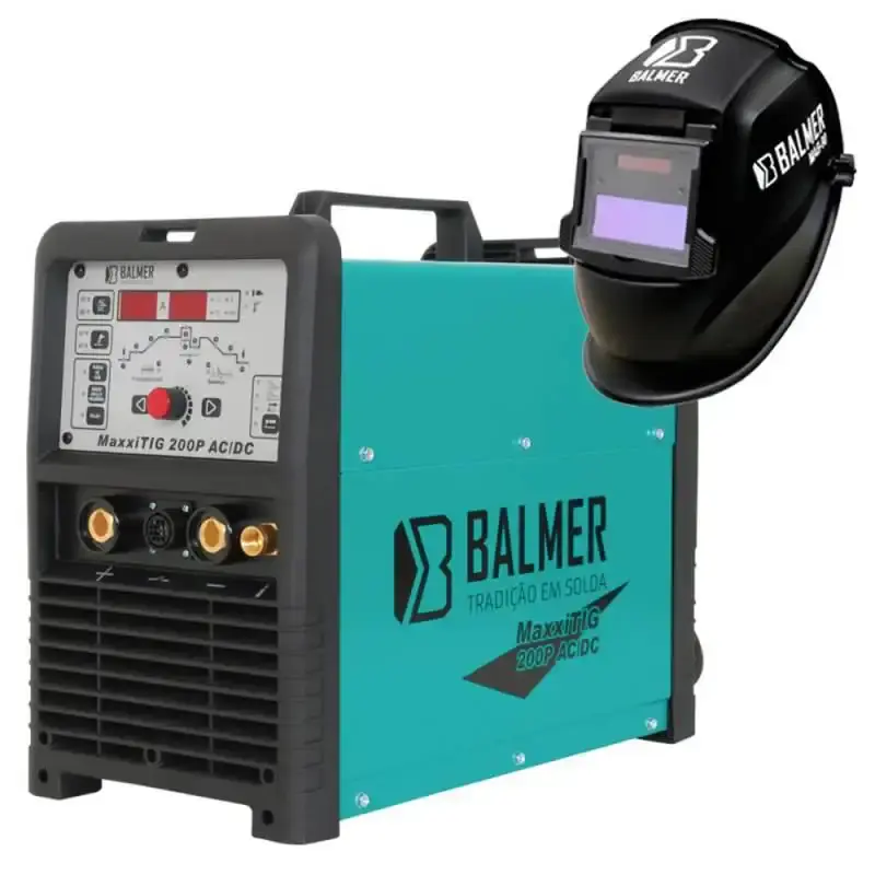 Solda TIG ac/dc maxxi 200P 220/380/440V Balmer + máscara automática