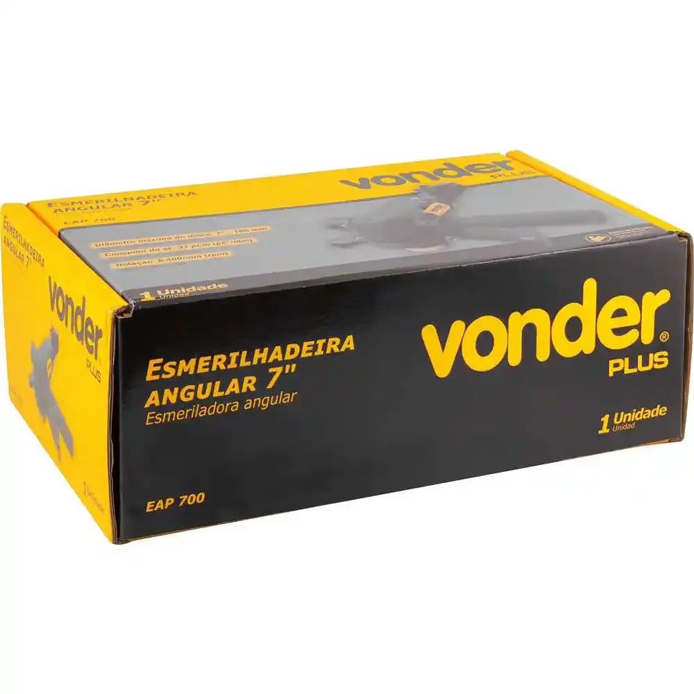 Esmerilhadeira angular pneumática 7 POL EAP 700 Vonder — fotografia 3