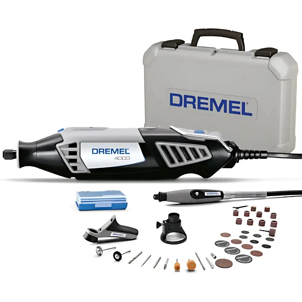 Retífica profissional 175W 220V com 36 acessórios + 3 acoplamentos Dremel 4000