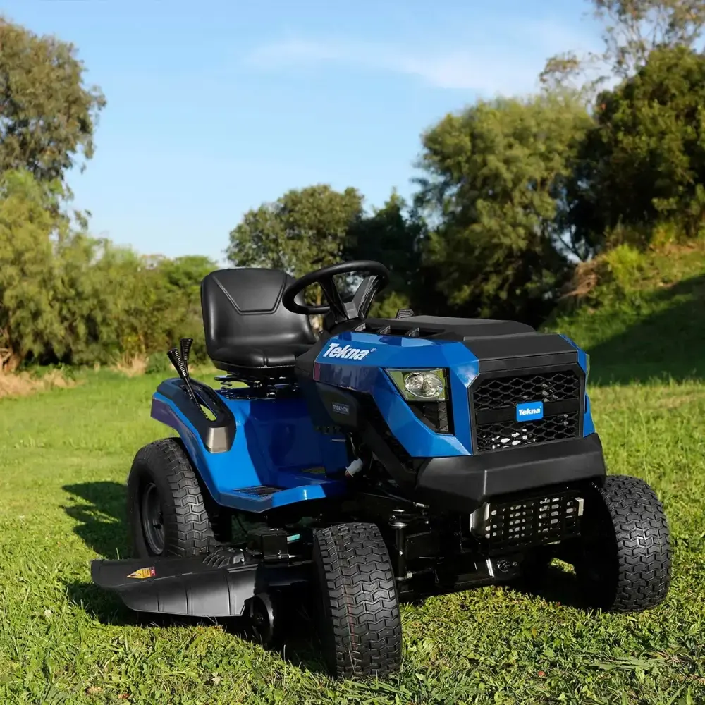Trator cortador de grama à gasolina 17 HP 4 tempos corte 1,07M Tekna — fotografia 9