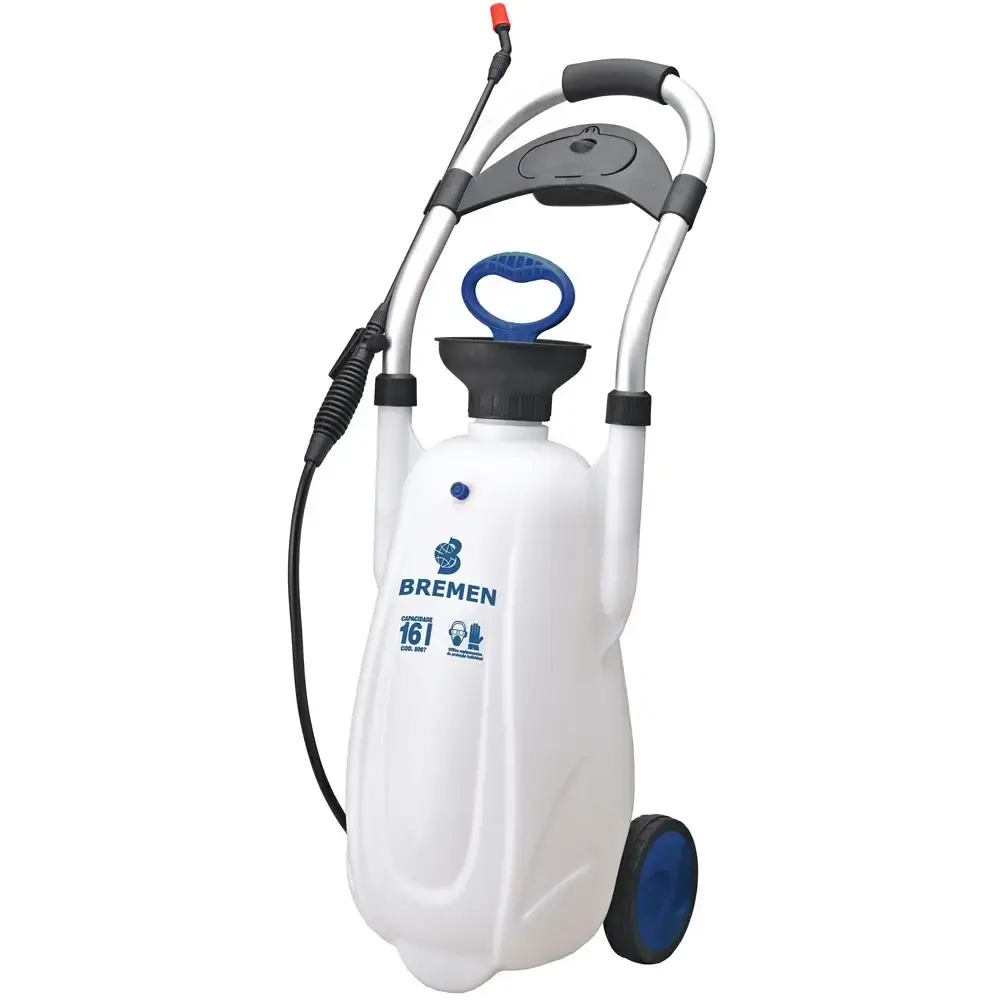 Pulverizador carrinho 16 litros pressão 3 bar com haste metálica Bremen