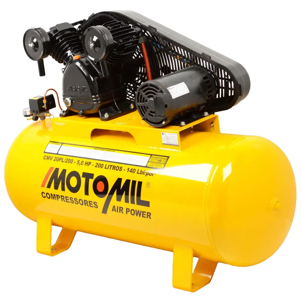 Compressor de ar CMV20PL/200 200L 20 pés MotoMil — fotografia 3