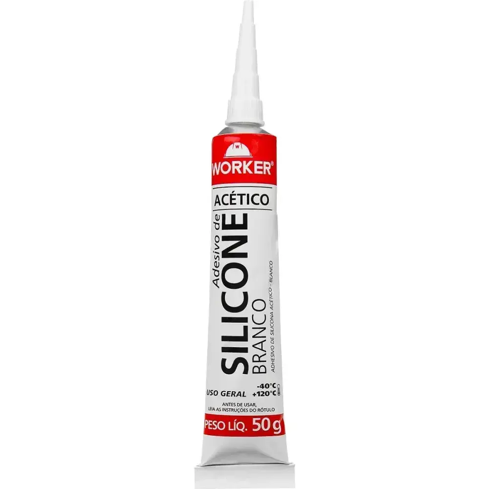 Silicone acético branco 50G Worker — fotografia 6