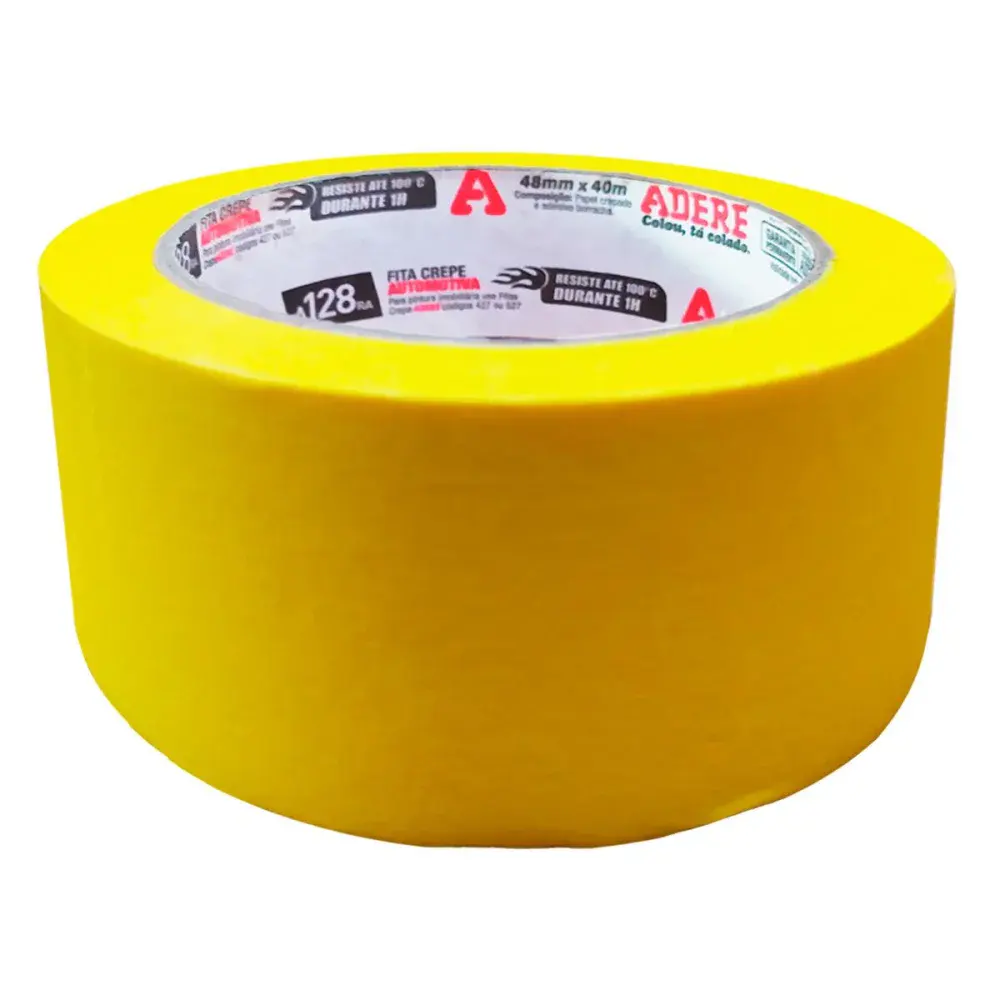 Fita crepe auto A128 amarela 48MMX40M Adere