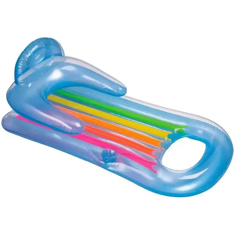 Boia colchão inflável bronzeador para piscina king cool com porta copos Intex — fotografia 2