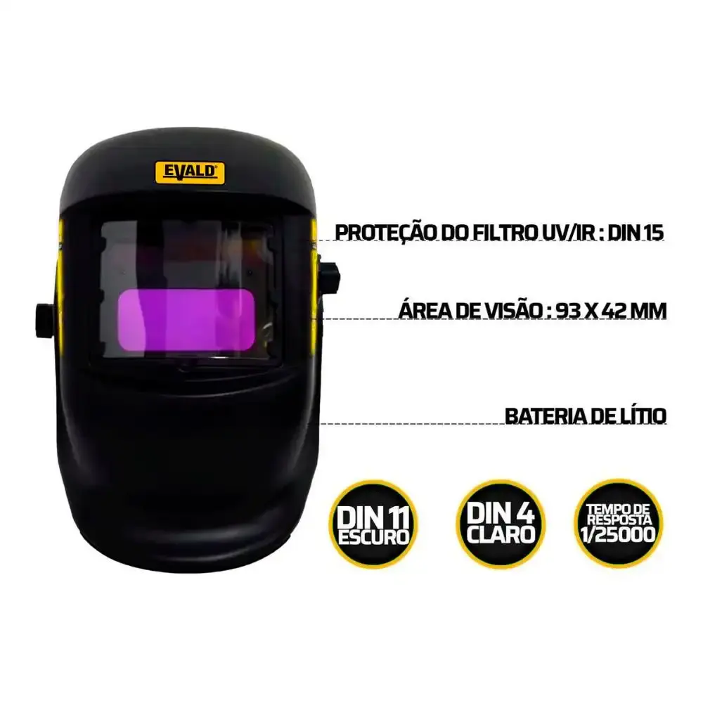 Kit máquina de solda inversora MMA-250 painel digital bivolt 110/220V + máscara de solda automática USK — fotografia 8