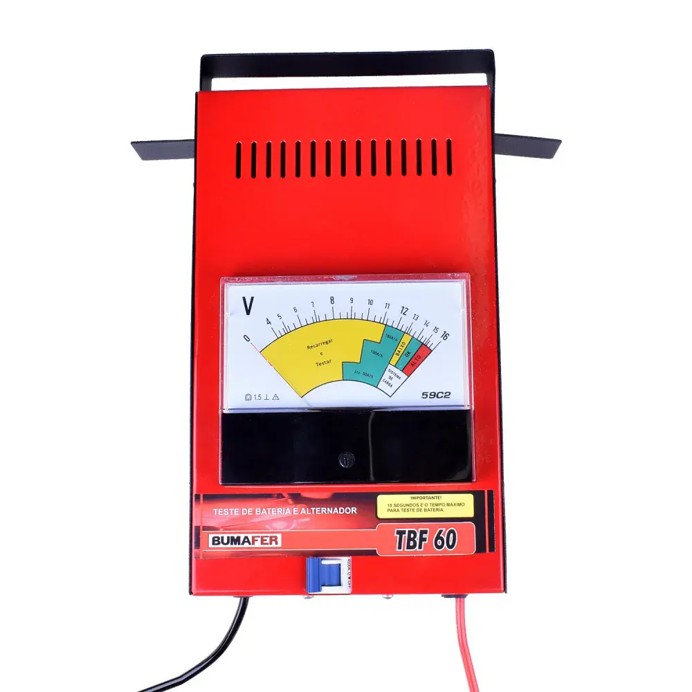 Teste de bateria 22 amp 0-16V analógico TBF60 Bumafer — fotografia 3