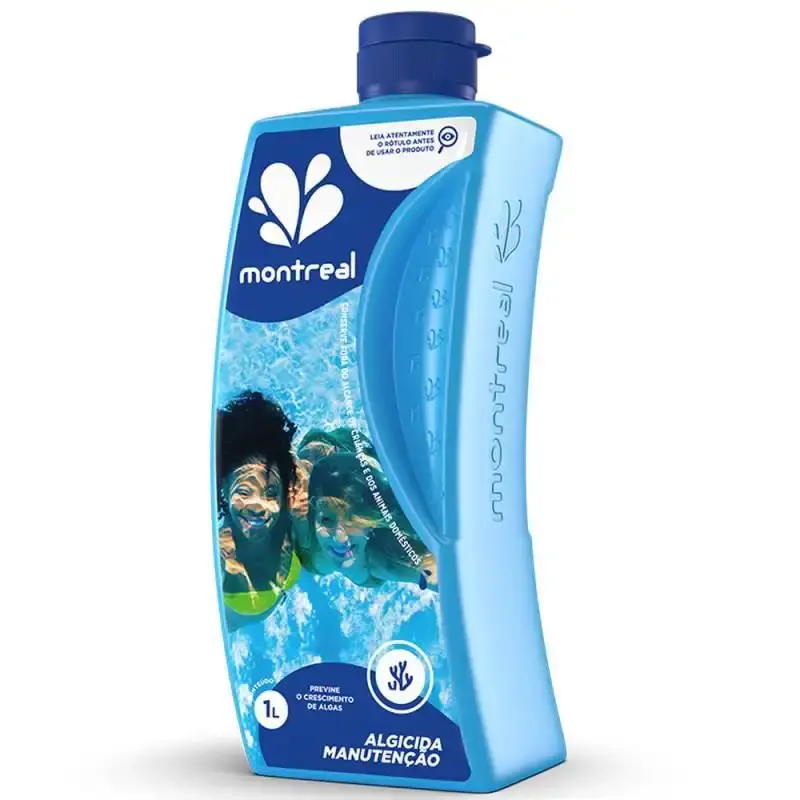 Cloro granulado para piscinas e hidrotanques light blue 10 KG + algicida manutenção 1L Montreal — fotografia 3