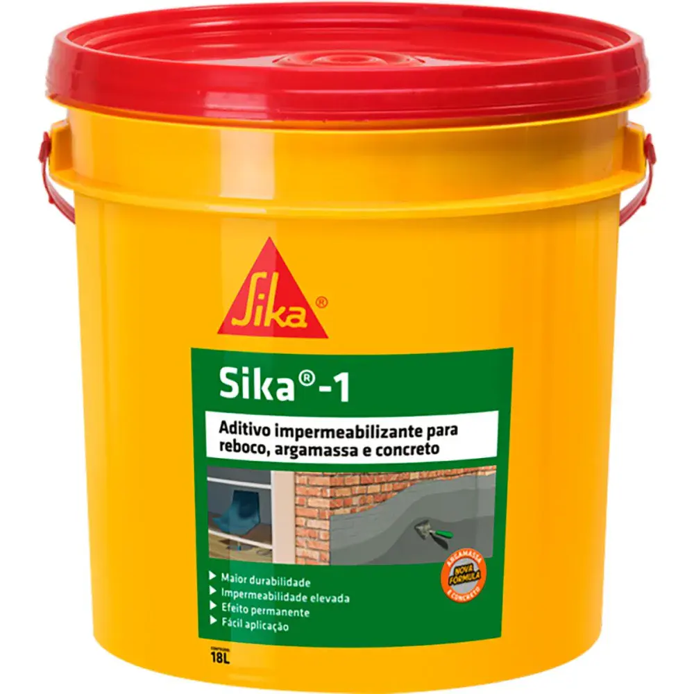 SIKA-1 aditivo impermeabilizante amarelo 18L Sika
