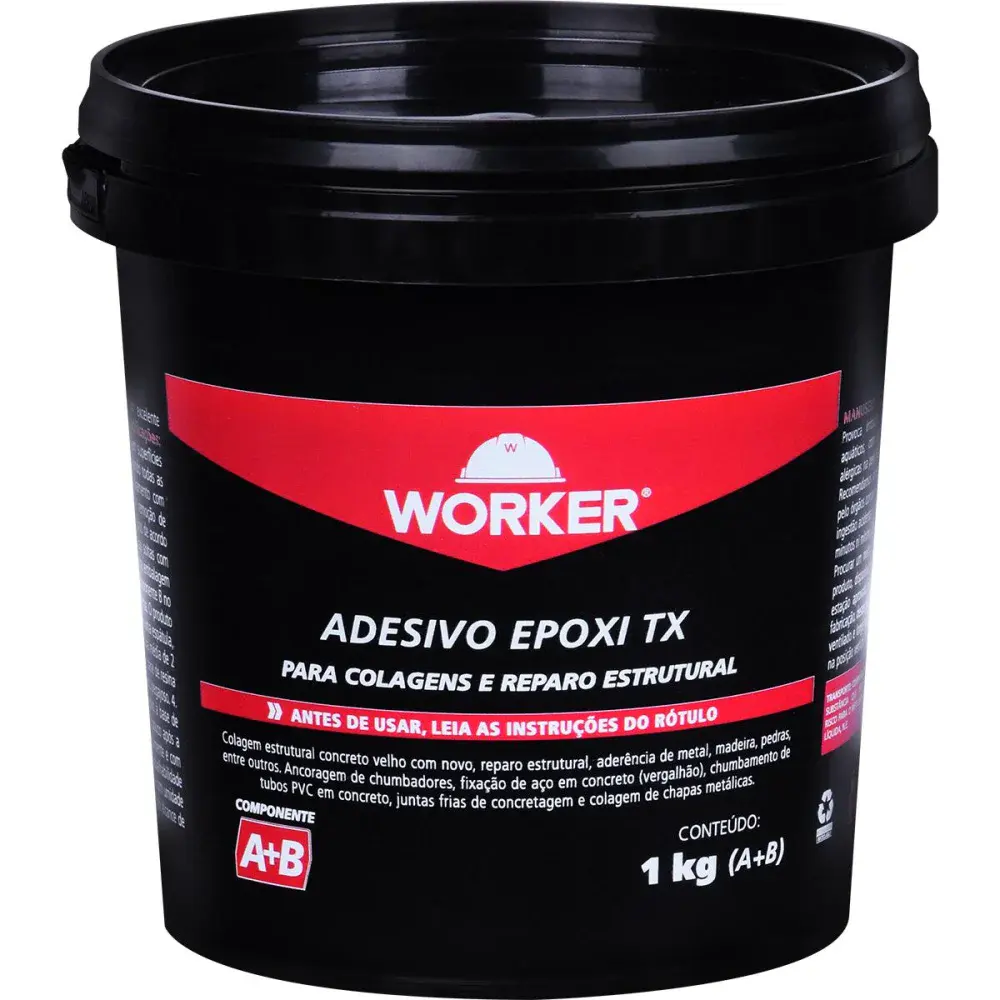 Adesivo epoxi tx para colagens e reparos 1KG Worker — fotografia de referência