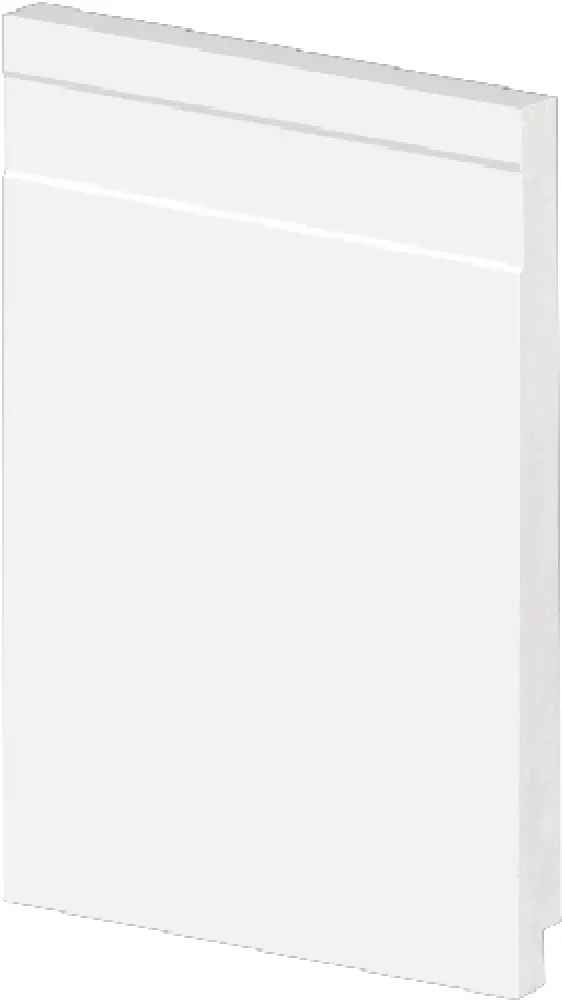 Rodapé slim frisado 2,40M 150X10MM branco Arquitech