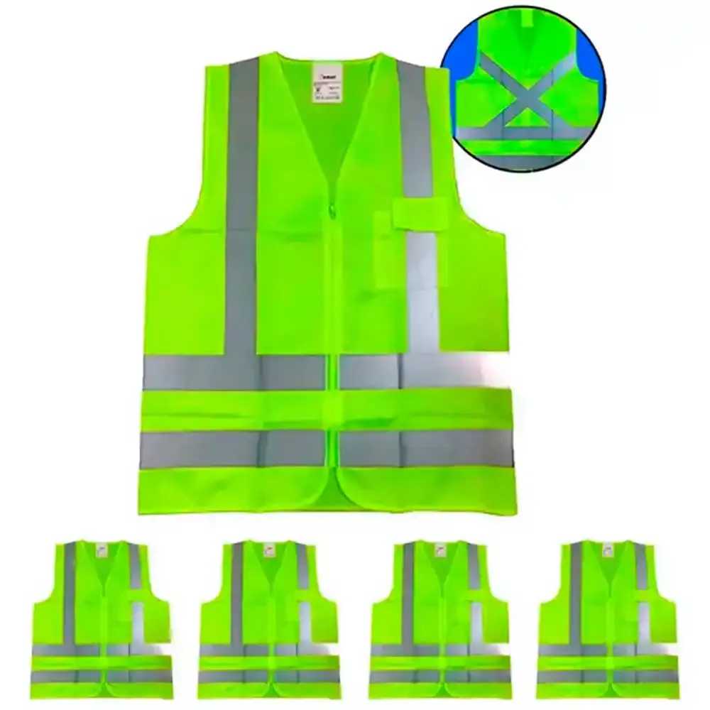 Coletes refletivos amarelo TAM m com bolso 5 unidades Imbat