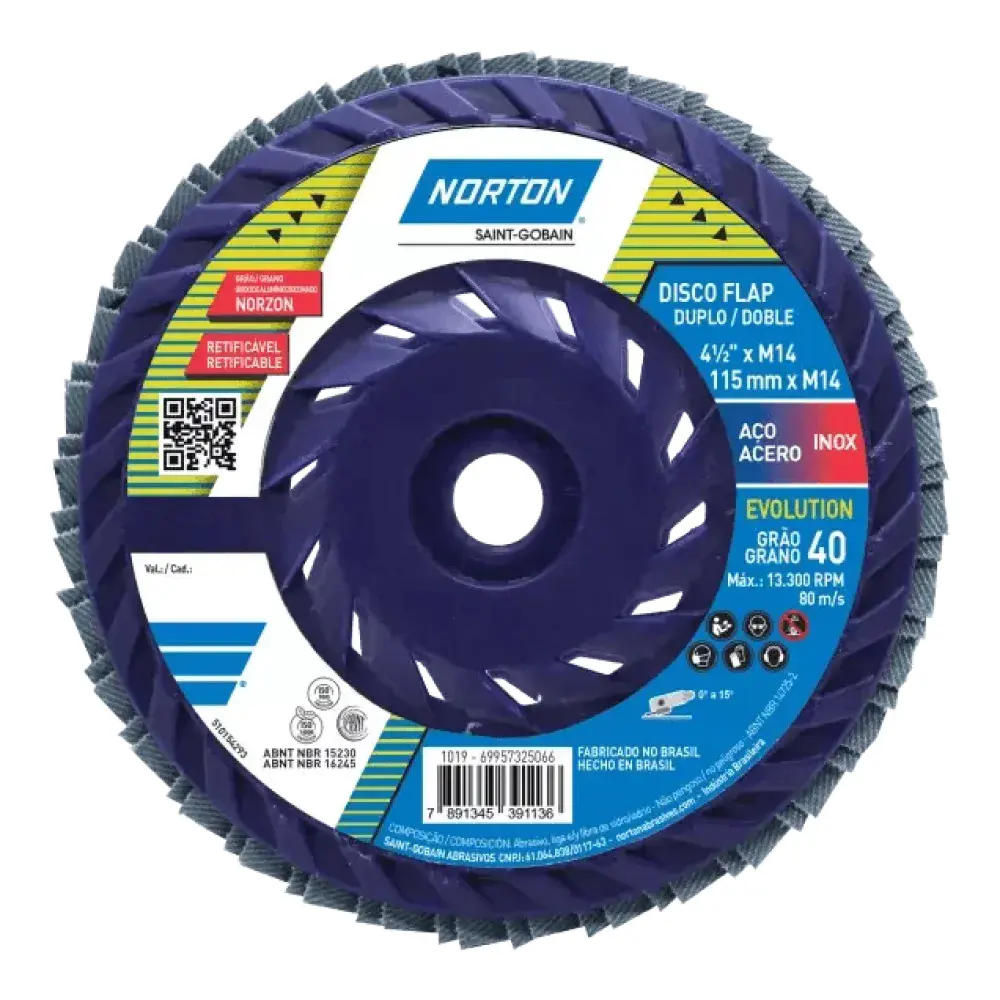 Disco flap R822 gr 060 115X22 Norton