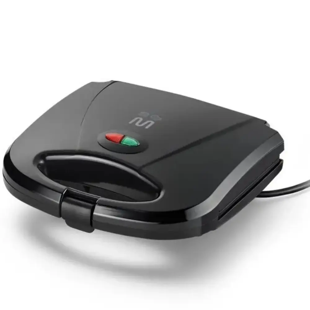 Sanduicheira e minigrill com chapa antiaderente dupla ondulada 750W Multilaser 110 V