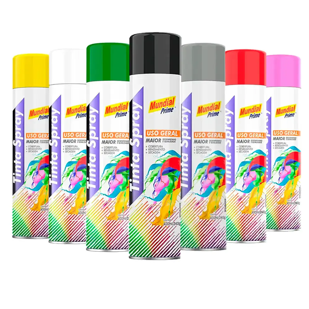 Tinta spray 400 ML mundial prime Amarelo