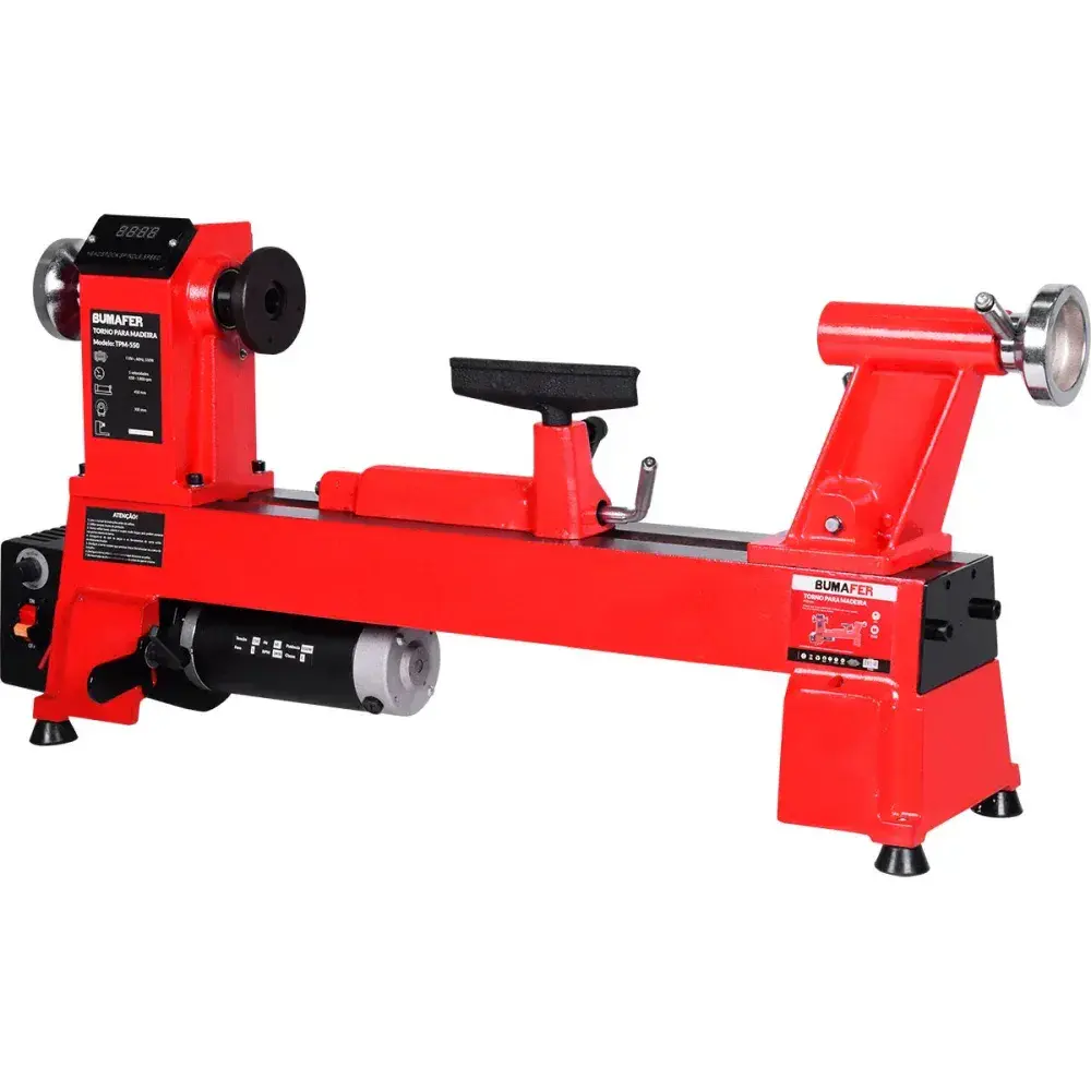 Torno para madeira TPM-550 550W 450MM monofásico Bumafer — fotografia 3