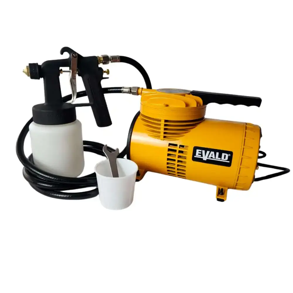 Compressor de ar direto 1/4 HP 190W bivolt com pistola EVCAD-250 Evald