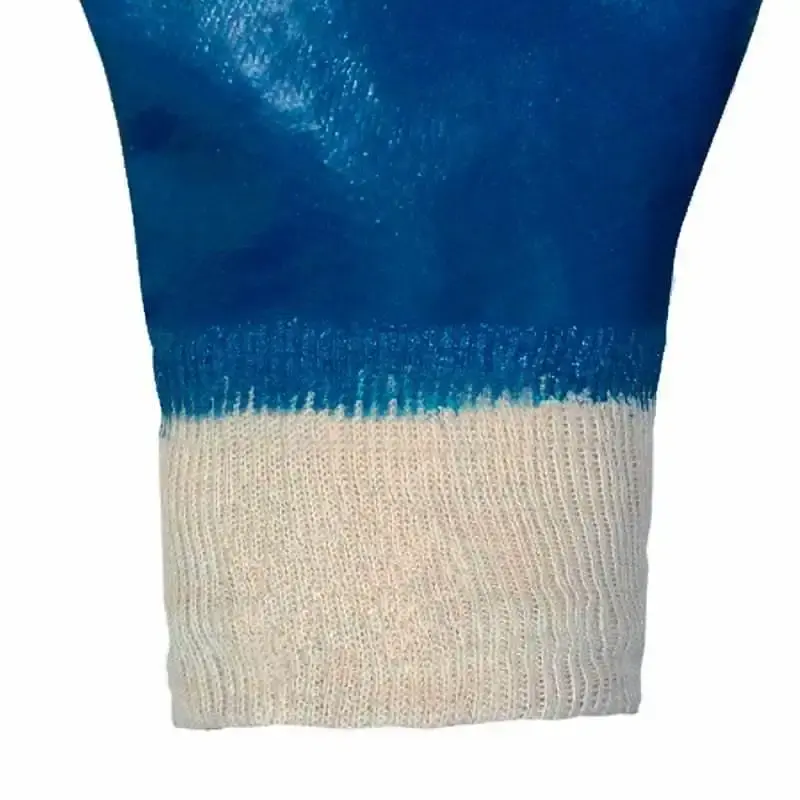 Luva de segurança NTX malha gladiador azul tamanho 11 Plastcor — fotografia 3