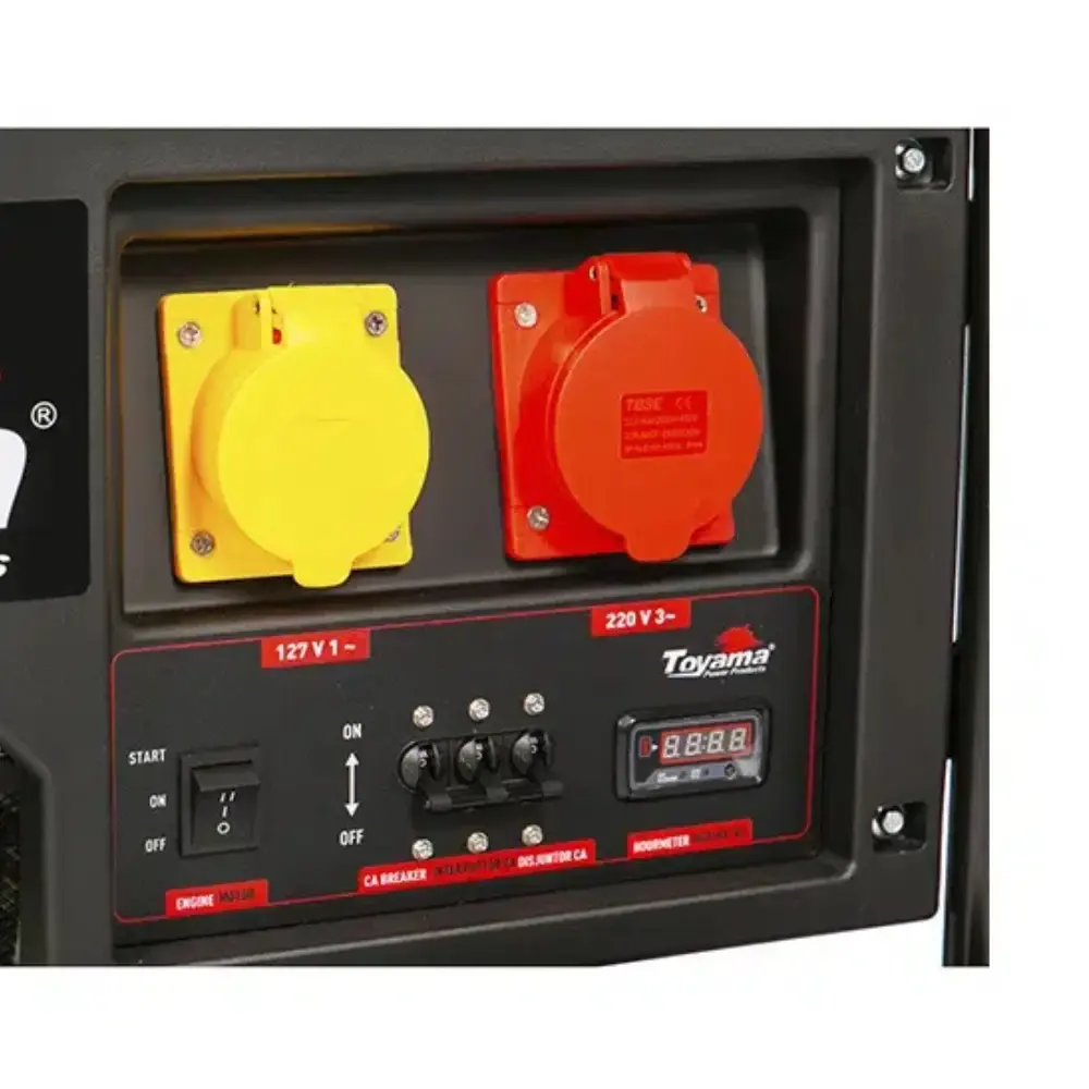 Gerador à gasolina TG10000CXE3D-XP 11.25 KVA com AVR trifásico partida elétrica e manual 220V 201-035 Toyama 220 V — fotografia 4