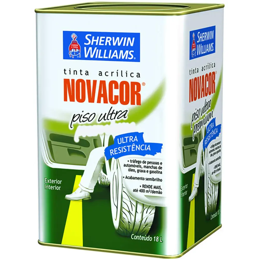 Tinta piso liso Novacor 18 litros branca