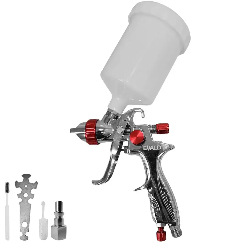 Pistola de pintura hvlp gravitacional 3,5 BAR 51 PSI 1,3 MM 600 ML EHVLP-600 Evald