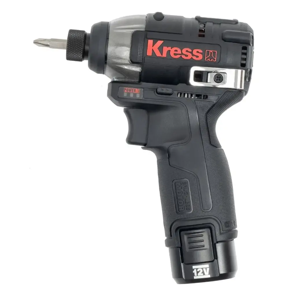 Chave de impacto brushless 1/4POL 12V 160NM 2 baterias carregador e maleta KH203 Kress — fotografia 3