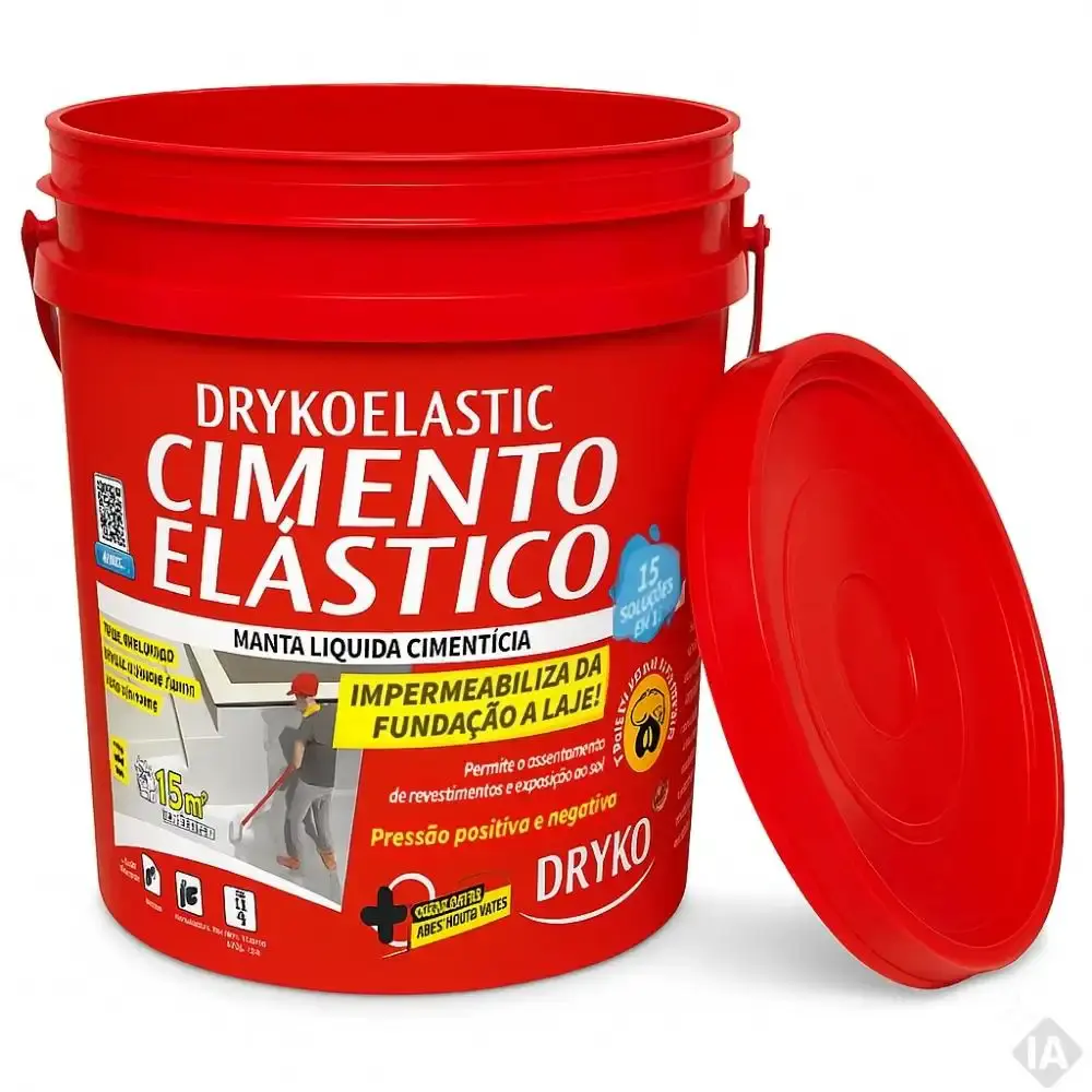 Manta líquida cimentícia impermeabilizante 4 KG drykoelastic Dryko — fotografia 2