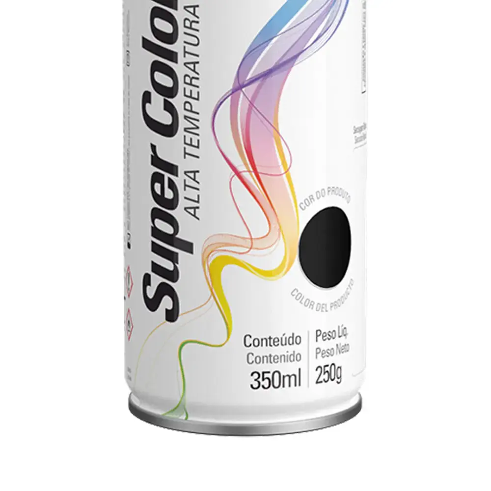 Tinta spray 350ML alta temperatura preto fosco 23371006900 Tekbond — fotografia 2