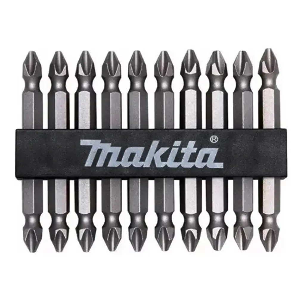 Jogo com 10 pontas duplas philips PH2 bits com 65MM Makita — fotografia de referência