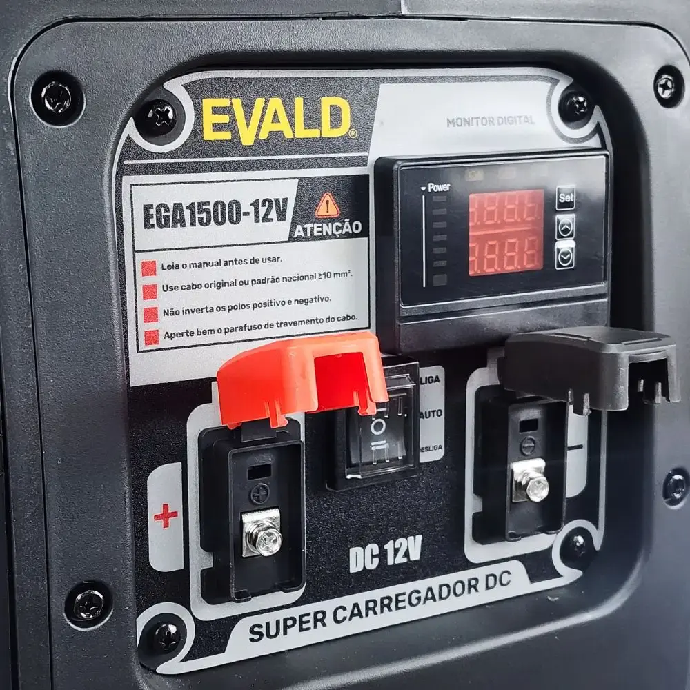 Gerador a gasolina automotivo para baterias 12V inteligente motorhome EGA1500-12V Evald — fotografia 3