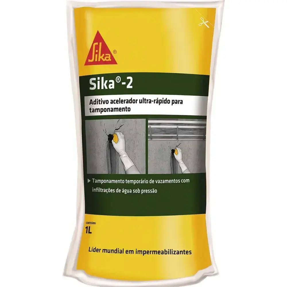 SIKA-2 aditivo impermeabilizante ultra-rápido 1L Sika — fotografia 2