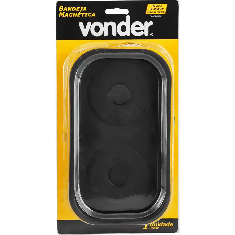 Bandeja Magnética Retangular Plástica 14cm x 24cm VONDER — fotografia 7