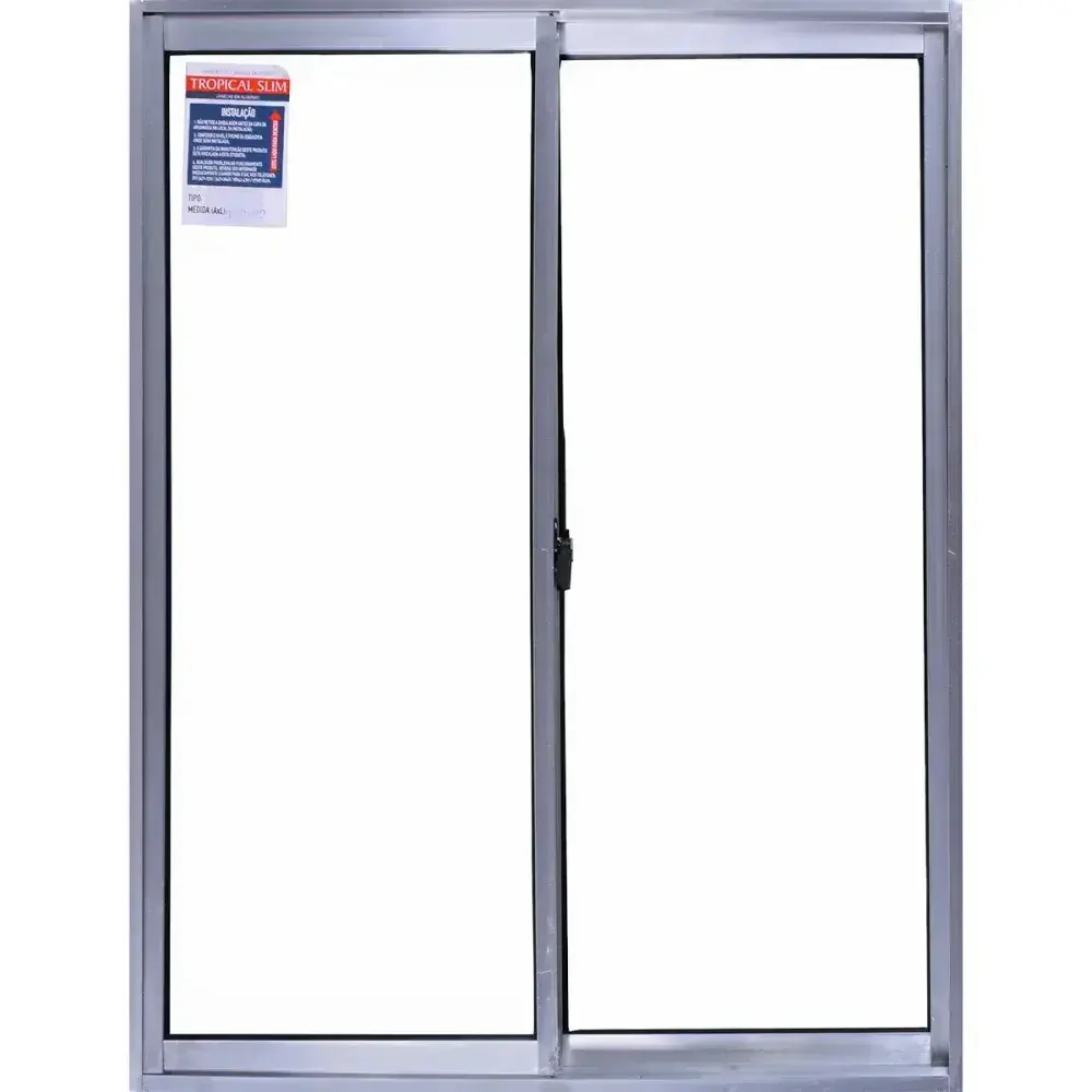 Janela tropical slim de alumínio 2 folhas vl 100X80CM Aluvid — fotografia 4