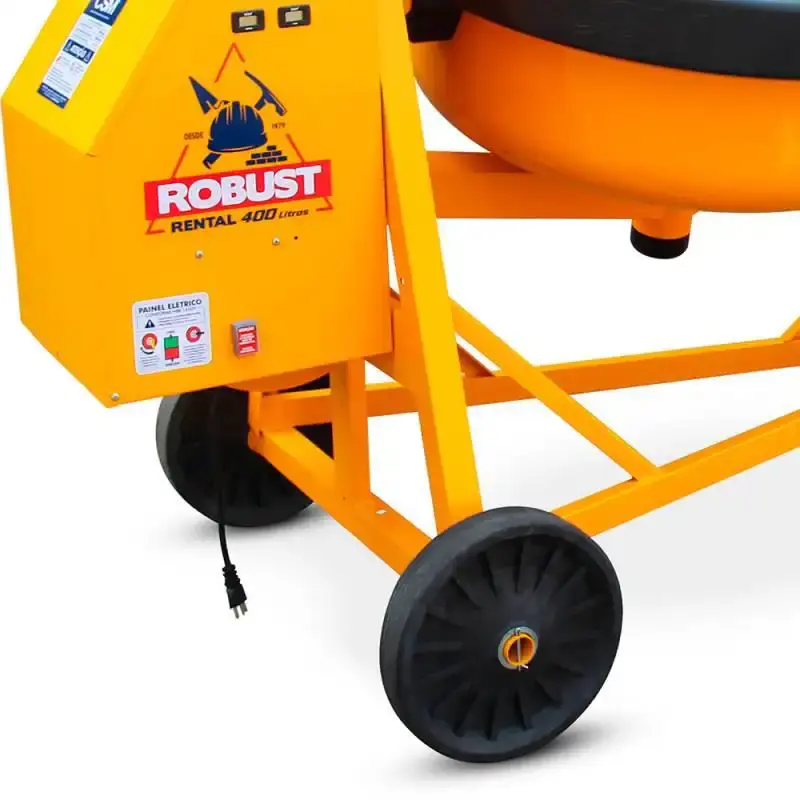 Betoneira robust rental 400 litros motor 2.0 CV 4 pólos com voltímetro e horímetro CSM — fotografia 4