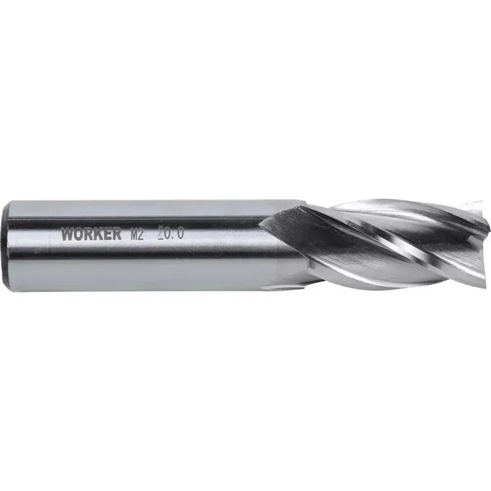 Fresa de topo reto aço rápido 20MM haste 20MM Worker — fotografia 7
