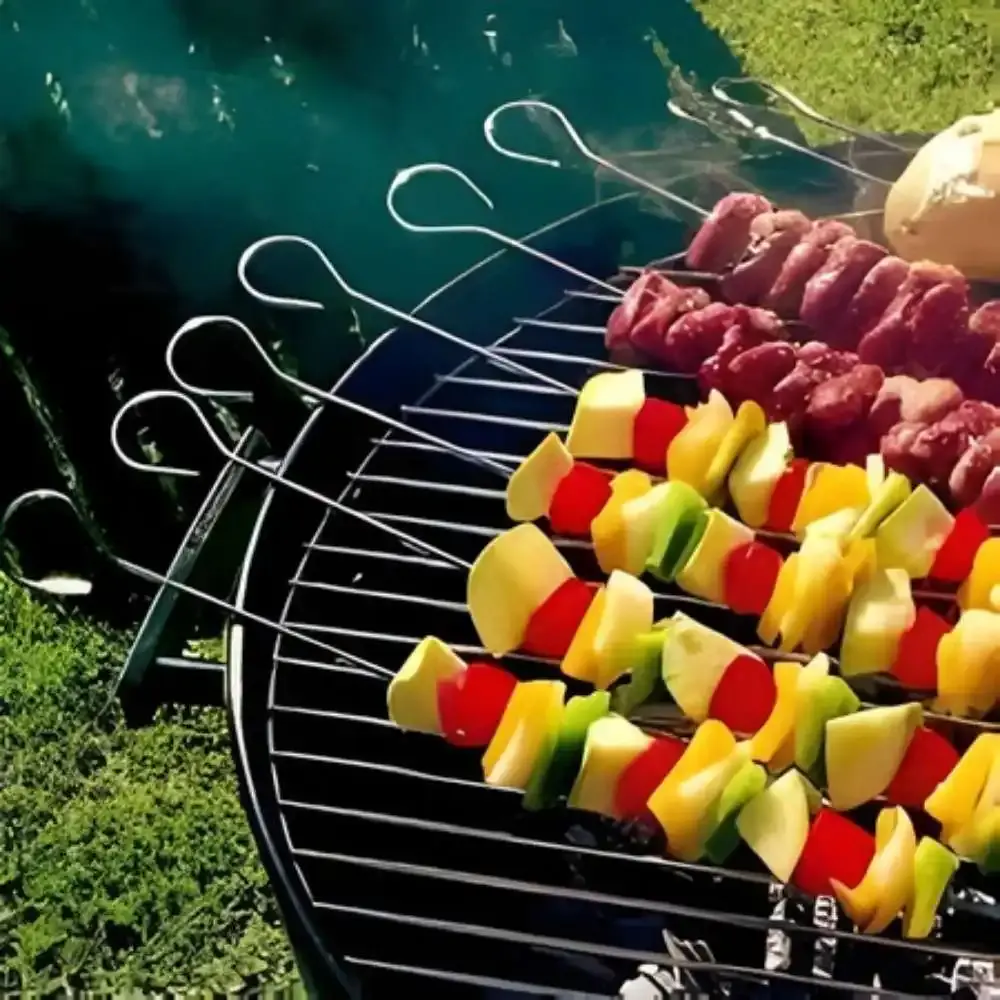 Espetos simples 38 CM para churrasco 6 peças Mor — fotografia 5