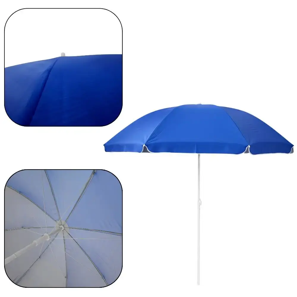 Guarda sol grande 1,80 metros poliéster FPS50 com bolsa Zelt Azul e Branco — fotografia 11