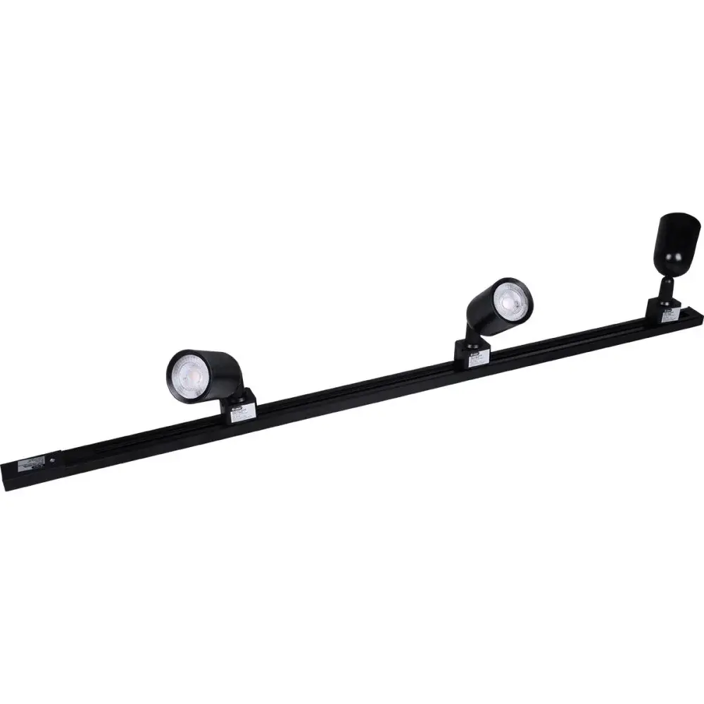 Kit trilho direct led 3X6W 50/60HZ 3000K preto biv Liege — fotografia 3