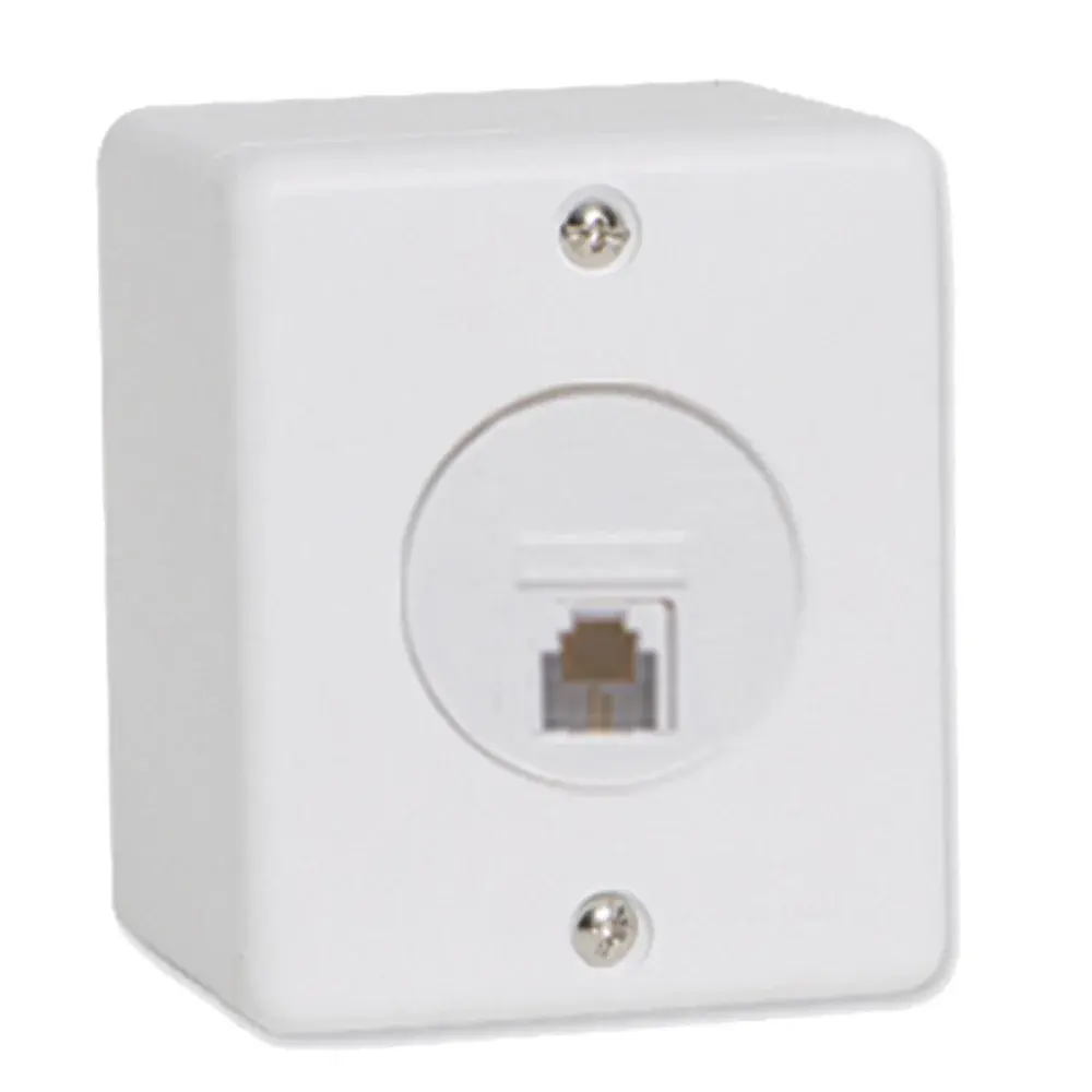 Tomada sobrepor Ilumi RJ45 branca box