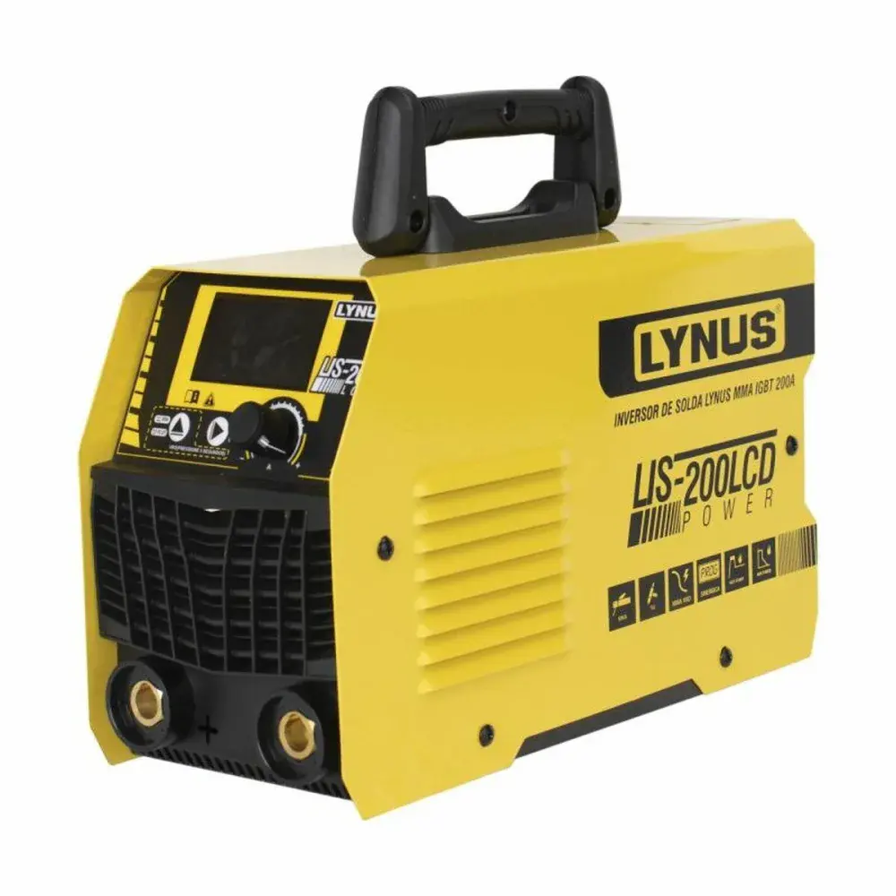 Inversor de solda 200A LIS-200 lcd bivolt Lynus — fotografia 6