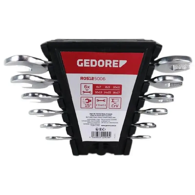 Chave fixa jogo de 6 à 17 MM com 6 peças R05125006 Gedore RED — fotografia de referência