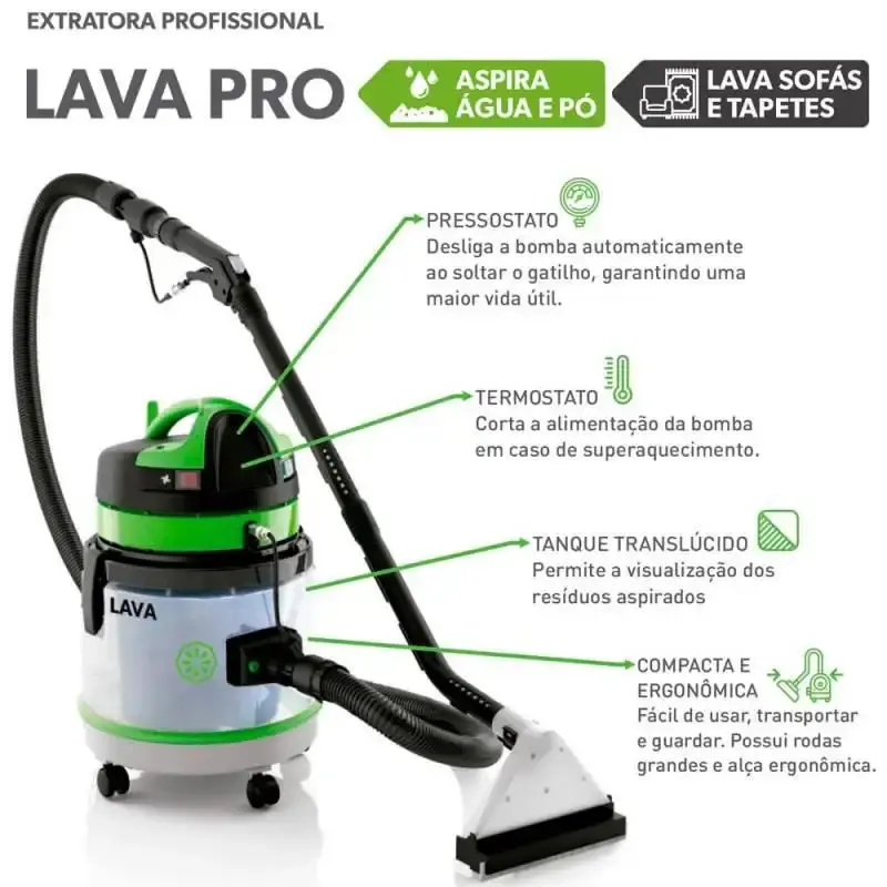 Aspirador e extrator para sólidos e líquidos profissional lava PRO IPC 220 V — fotografia 3