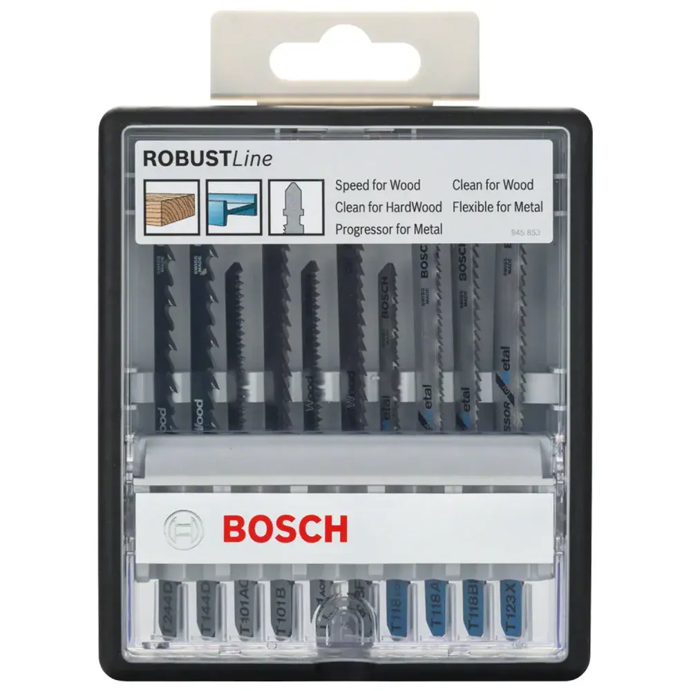 Jogo de serra tico-tico madeira / metal robust Bosch 10 pçs — fotografia 7